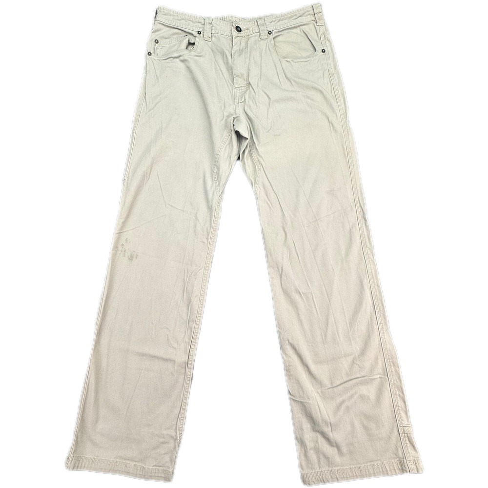 Prana Pants Mens 34‎ Tan Canvas Straight Leg Outdoor Utility Hiking Gorpcore